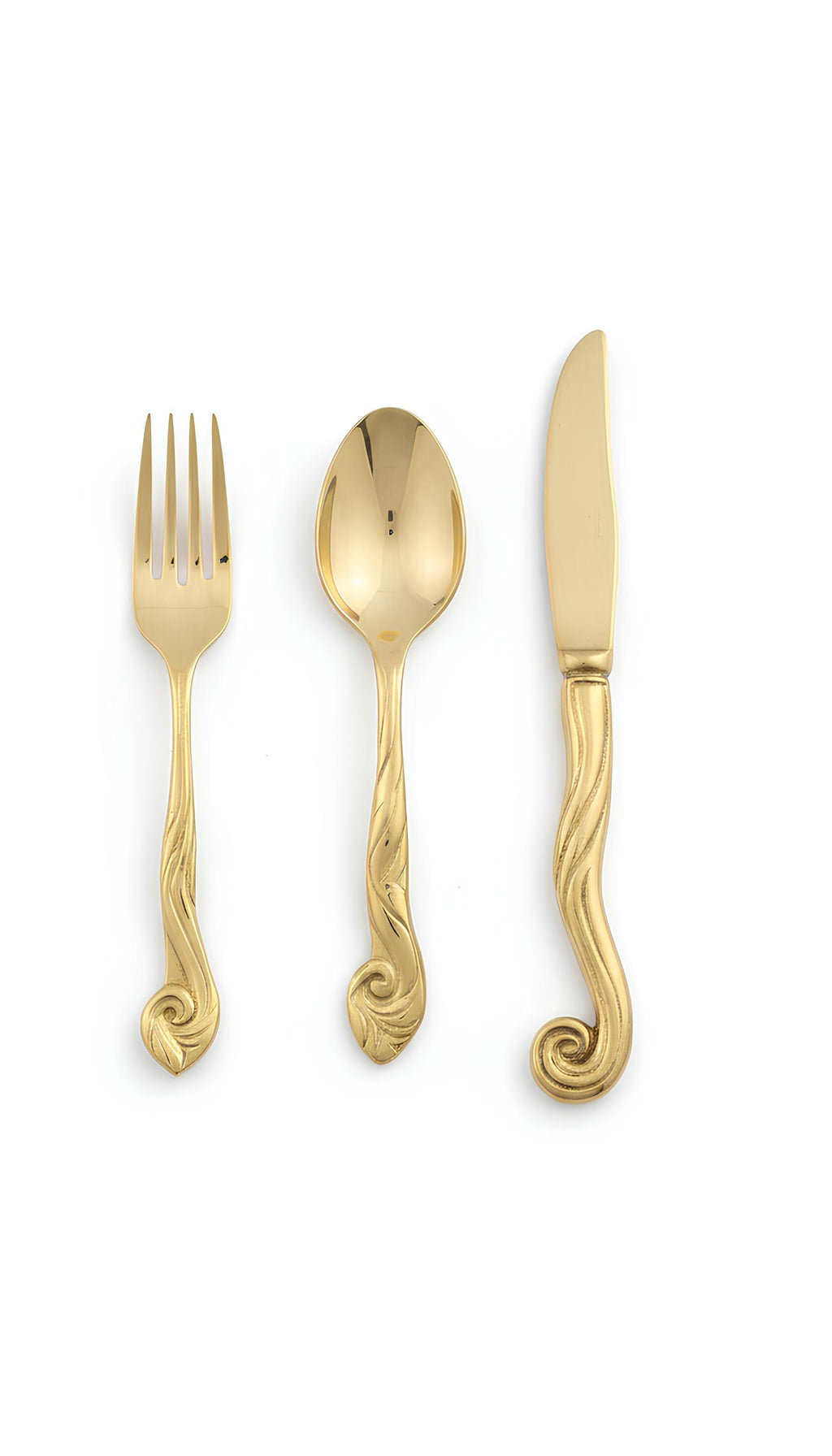 Premium Pirinç Çatal Kaşık Bıçak Seti 1 kişilik