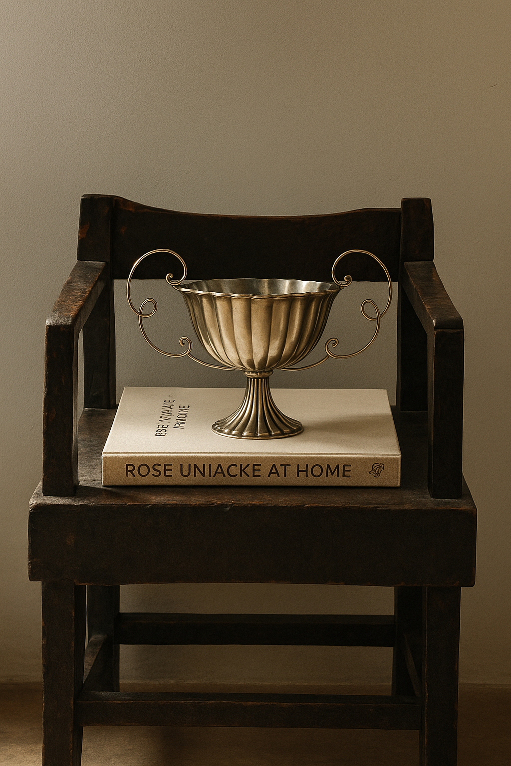 Antik Krom Kaplama Kulplu Ayaklı Kase – Lüks Centerpiece